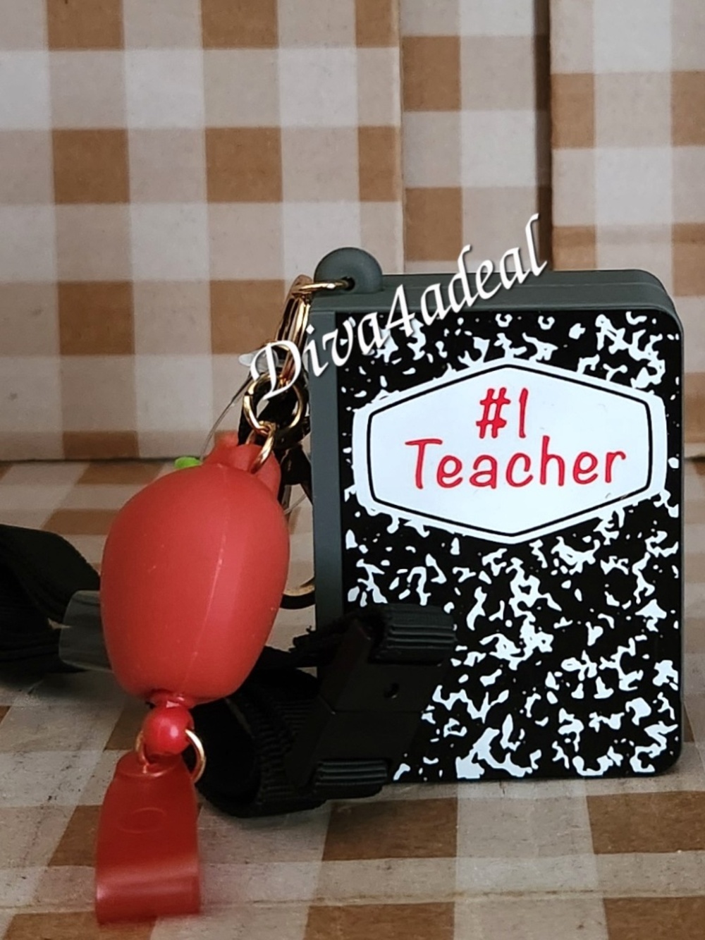 Bath & Body Work #1 TEACHER Lanyard Pocketbac Holder Keychain